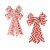 New 25cm Christmas Bowknot Christmas Wedding Decoration Large Snowflake Striped Printing Linen Bow