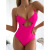 Hot Sale at AliExpress One-Piece Swimsuit Women's Chain Shoulder Strap Hollow out Pure Color Bikini Women's Swimsuit Women's