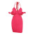 AliExpress Hot Sale Sweet V-neck Halter Cut-out Flounce Beach Style Dress for Women