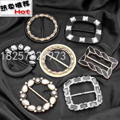High-End Corner Knotted Buckle Trench Coat and Overcoat Decorative Adjustment Belt Buckle round Retaining Ring Clothes Scarf Buckle Retaining Ring