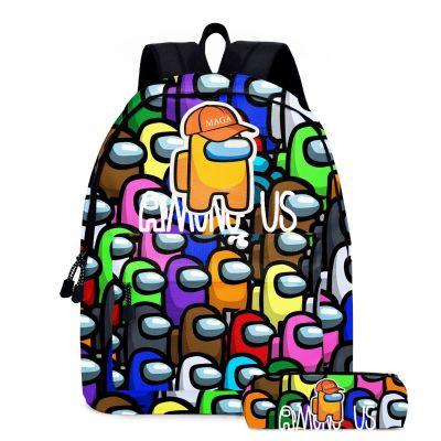 Among US Three-Piece Set Surrounding the Game Schoolbag Primary and Secondary School Students Space Werewolf Killing Backpack