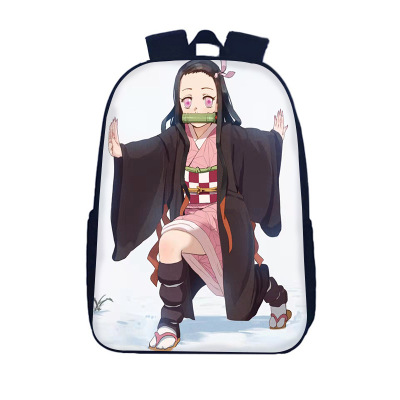 Kimetsu No Yaiba Schoolbag Primary and Secondary School Students Kindergarten Backpack Popular Large Capacity Student Backpack Boys and Girls Bag