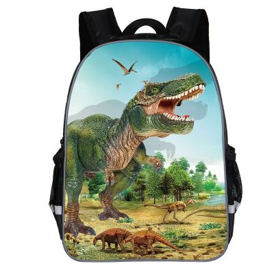 New Dinosaur Cartoon Three-Piece School Bag Primary and Secondary School Student Backpack Amazon Backpack