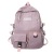 Backpack Girls' Campus Middle School Students Schoolbag Travel Bag Fashion Brand Solid Color Shoulder Bag