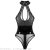 European and American Style Sexy Underwear Sexy Lace-up One-Piece Temptation Backless Open-End Dew-Proof Wild Patent Leather Jumpsuit