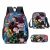 New Cartoon Demon Slayer Kimetsu No Yaiba Three-Piece School Bag Primary and Secondary School Student Backpack Amazon Backpack