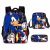 New Cartoon Sonic Three-Piece School Bag Primary and Secondary School Student Backpack Amazon Backpack