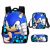 New Cartoon Sonic Three-Piece School Bag Primary and Secondary School Student Backpack Amazon Backpack