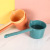 M3-1889 Long Handle Plastic Thickened Scoop Kitchen Household Vegetable Washing and Watering Bailer Simple Solid Color Bailer Factory Straight