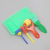 Diy Creative Graffiti Sponge Painting Brush Tray 5-Piece Set Plastic Handle Children's Painting Sponge Brush Tool