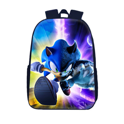 Factory 16-Inch Schoolbag Graphic Customization Backpack Primary and Secondary School Children's Schoolbag 3D Printing Sonic Backpack