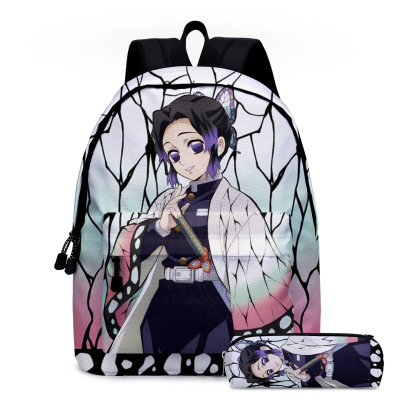 Spot Goods 2020 New Cartoon Character Kimetsu No Yaiba Butterfly Tolerance Schoolgirl's Schoolbag Anime Backpack
