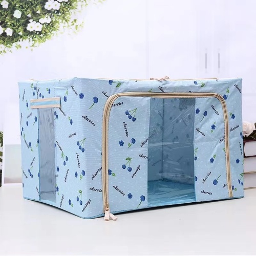 oxford cloth 72l storage basket dirty clothes basket foldable storage box moving clothes storage transparent visual storage box