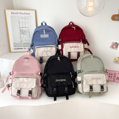 2022 New Middle School High School Junior's Schoolbag Female Travel Backpack