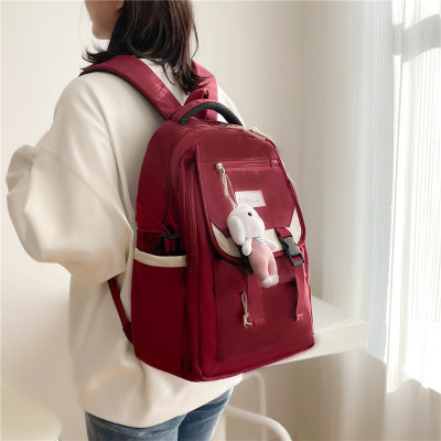 New Backpack Men's and Women's Backpacks Fashion Trend Junior and Middle School Students Campus Schoolbag