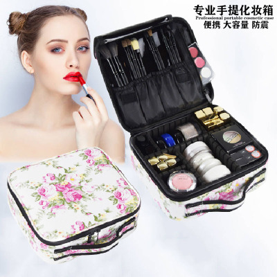 Multifunctional Simple and Convenient Small Internet Celebrity Cosmetic Case Professional Portable Makeup Artist Cosmetic Bag Partition Cosmetic Case