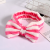 Factory Direct Supply Korean Striped Bow Hair Band Coral Velvet Hair Band Cute Headband Female Face Wash Makeup Headband