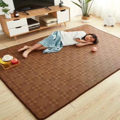Carpet Floor Mat Cool Carpet Bedroom Tatami Floor Mat Folding Rattan Bamboo Woven Summer Household Rattan Mat Woven Mat