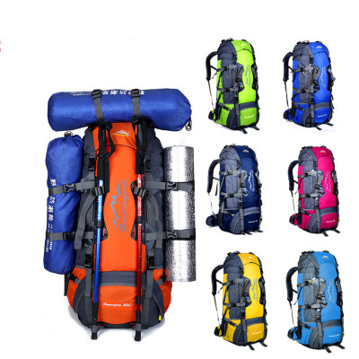 Cross-Border New Arrival 80L Outdoor Mountaineering Bag Burden Reduction Bearing System Outdoor Backpack