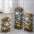 Kitchen Storage Rack Floor Folding Vegetable Rack Multi-Layer Gap Vegetable Fruit Basket Household Kitchen Utensils Storage Rack