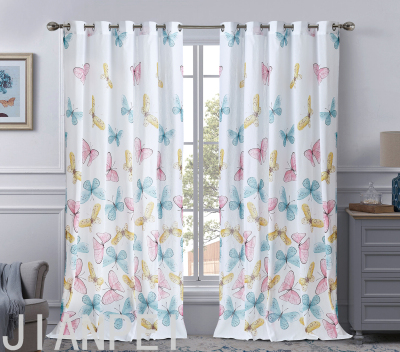 New fabric Living Room Bedroom Curtain French Window Polyester Home Curtain Ready-Made Curtain Digital Printing