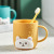 Cartoon Bear Washing Cup Portable Plastic Water Cup with Handle Children Tooth Cup New Creative Couple Mouthwash Cup