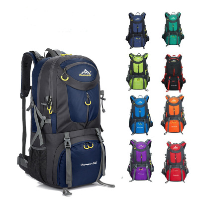 Cross-Border New Arrival Outdoor Mountaineering Bag 60L Large Capacity Travel Men's Backpack Camping Luggage Backpack Wholesale