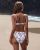 AliExpress Foreign Trade Pleated Amazon Women's Swimsuit Flower Ruffled Bikini