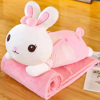 60cm New Rabbit Pillow Air Conditioning Blanket Pillow Plush Toy Factory Direct Sales