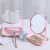  Ear Makeup Mirror Desktop Square Desktop HD Rotating Vanity Mirror Student Dormitory Beauty Dressing Mirror with Base