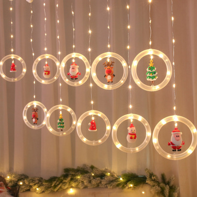Cross-Border New Arrival Christmas Decorative Lights Room Layout Show Window Decoration Led Colored Lamp Wish Orbs Ice Strip Lights String