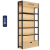 Display shelves Multilayer floor-to-ceiling bookshelves steel and wood shelves in supermarkets