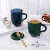 Creative Cartoon Cat Ceramic Cup Cute Cup with Lid Couple Coffee Mug Student Personality Mug