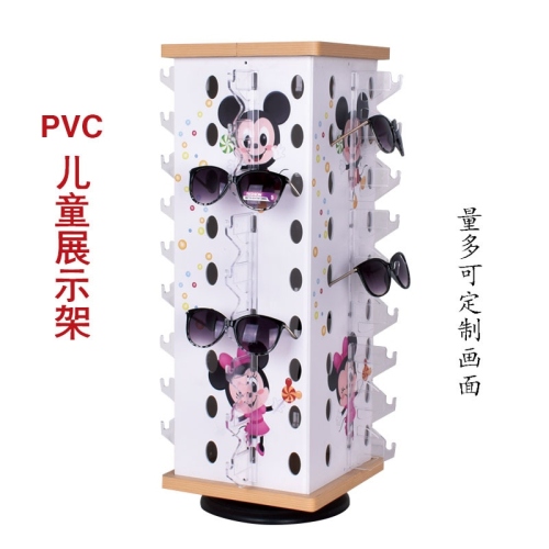factory direct custom new original design adult children sunglasses display shelf props turntable sunglasses holder