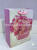 White Card Pink Rose Shopping Bag Single-Sided Dusting Powder Gift Bag Holiday Supplies Handbag