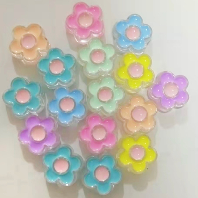 Acrylic Five Petal Flower SUNFLOWER DIY Ornament Accessories Children's Hair Accessories Rubber Band Material Acrylic Flower