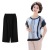 Mom Summer Clothes Fashion Two-Piece Suit Middle-Aged and Elderly Women's Chiffon Shirt Short Sleeve Shirt Wide Lady Large Size Belly Covered Suit