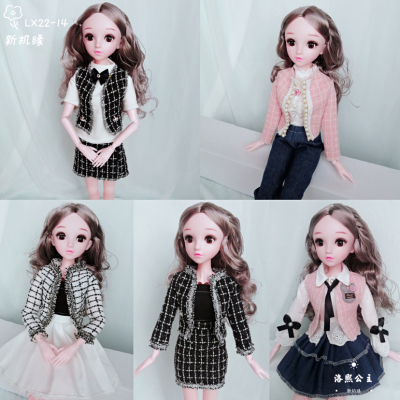 New Machine Edge 60cm Chic Chanel-Style Set Talking Barbie Music Doll Girl Gift Supermarket Gift Box