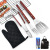 Wooden Handle Barbecue Set Apron Barbecue Tools 7-Piece Outdoor BBQ Utensils Barbecue Fork Shovel for Frying Fish Food Clip