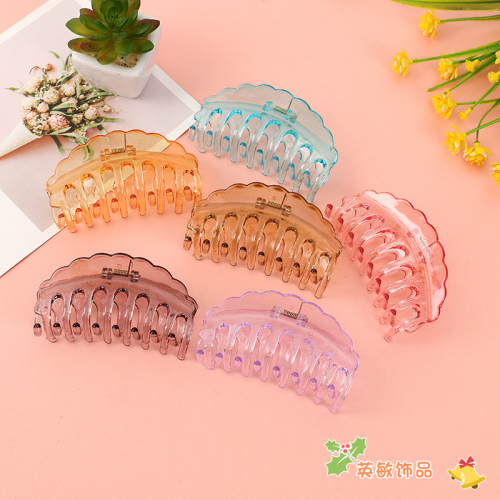 Amazon Cross-Border Hair Clip Jaw Clip Keel Transparent Hair Claws Hair Pins Back Head Tie Hair Clip Claw Clip Headdress