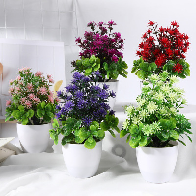 Artificial Flower Potted Decoration Artificial Plant Flower Pot Creative Home Desktop Living Room Decoration Artificial Plant Decoration