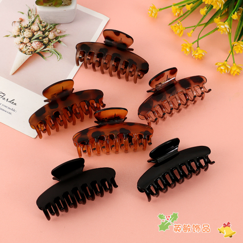 Korean Style Bath Tray Hair Claw Hair Plastic Big Hairpin Back Head Hairpin Clip Ins New Large Hollow Hairpin