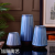 American and European Style Artistic Retro Blue Glazed Pottery Porcelain Vase Flower Ware Three-Piece Set Home Decoration Technology Ornaments