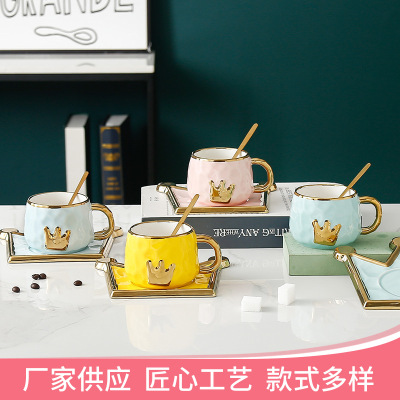 Creative Personality Crown Lid Ceramic Cup Mug Ceramic Gift Cup Souvenirs Gift