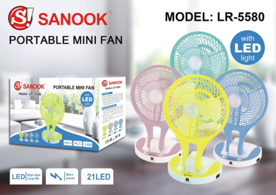 Sanook Fan JR-5580 DC Fan Myanmar Philippines Southeast Asia Hot Sale Fan Rechargeable Fan