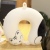 Cute Cartoon Rabbit Cat Office Back Seat Cushion Neck U-Shape Pillow Slow Pillow Car Headrest Neck Pillow Travel U