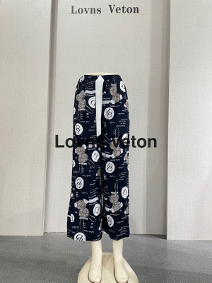 Summer Cotton Silk Pajama Pants Women's Thin Internet Celebrity Wide Leg Pants Rayon Loose Drooping Home Pants plus Size Can Be Worn outside