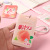 Cute Peach Campus Student ID Card Sliding Cover Push-Pull Access Card Hanging Lanyard Bus Hard Card Folder Wholesale