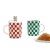 Nordic Ins Chessboard Grid Mug Ceramic Coffee Cup Couple Water Cup Milk Niche Black and White Plaid Chessboard Cup