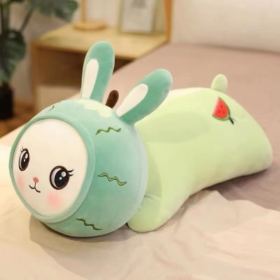 Green Cartoon Rabbit Plush Toy Birthday Gift Valentine's Day Pillow and Blanket Car Air Conditioner Quilt Office